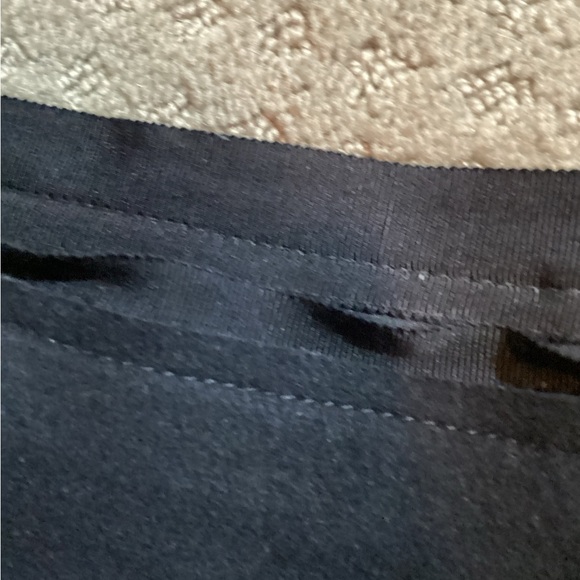 J Crew wool Black mini Skirt, side zip, pockets, grosgrain waistband, lined, sz8 - Picture 7 of 9